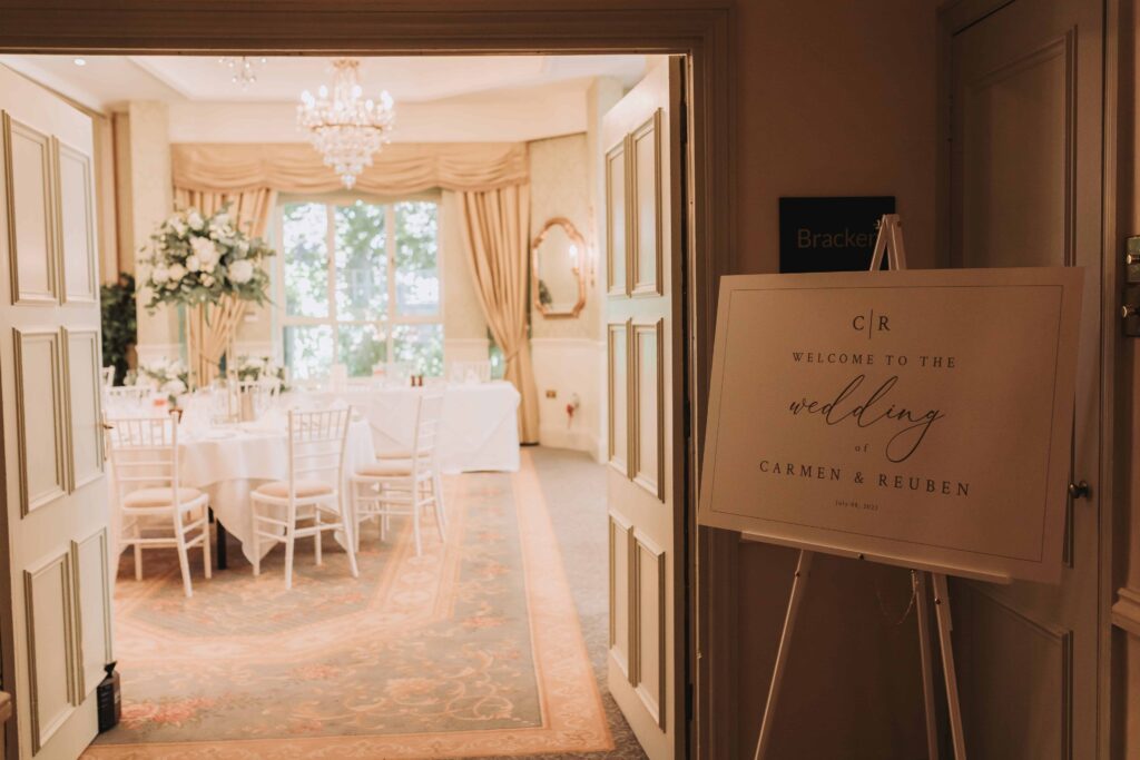 careys-manor-wedding-3 wedding sign at careys manor