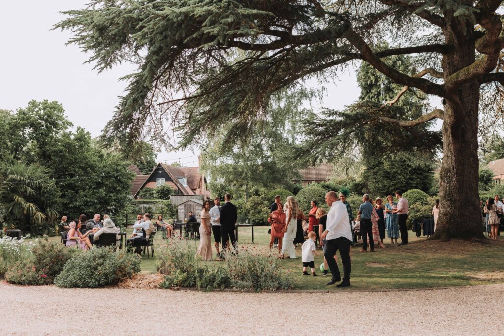 guests mingling at careys manor