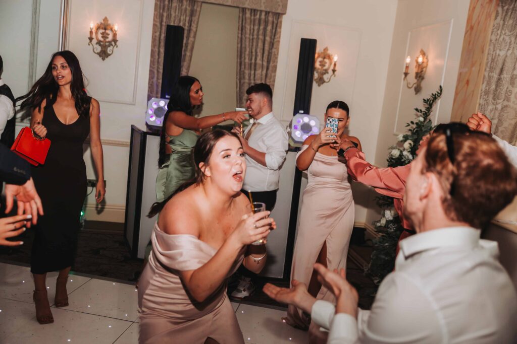 bridesmaid dancing