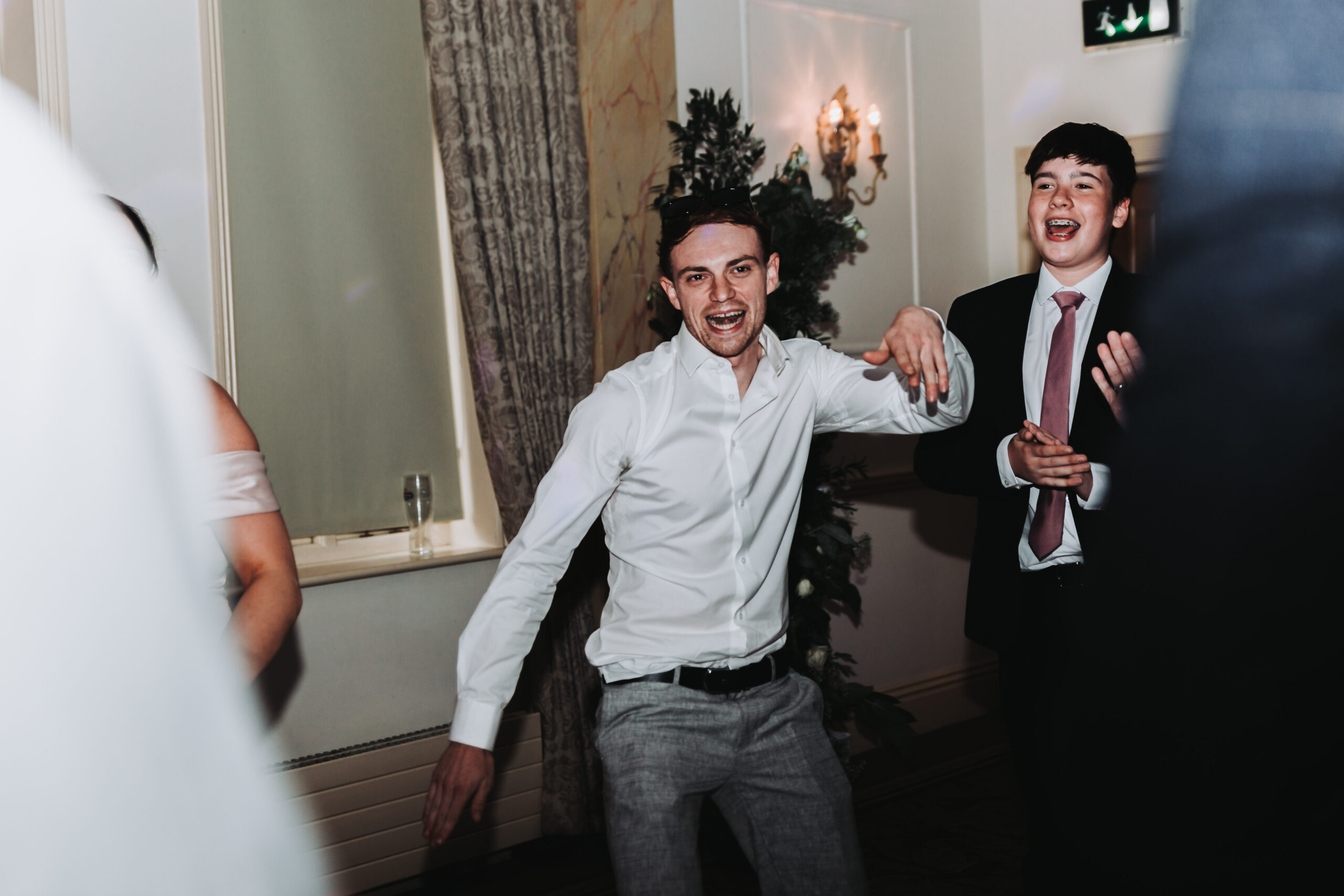 man dancing at a wedding