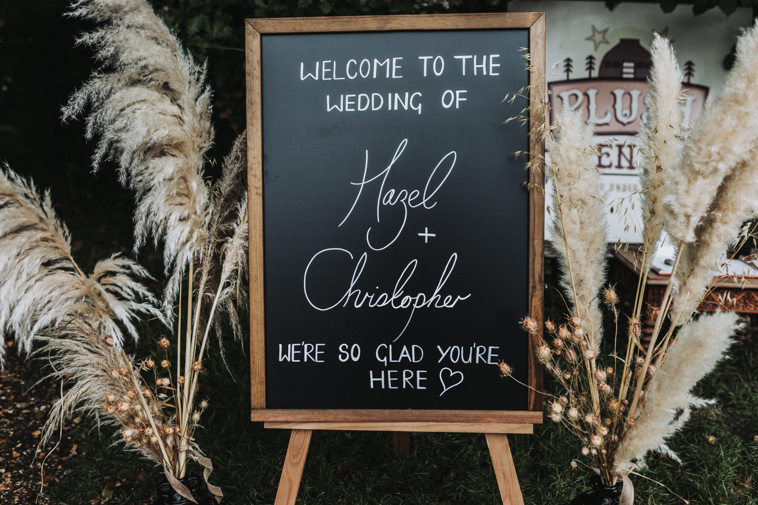 chichester woodland wedding sign