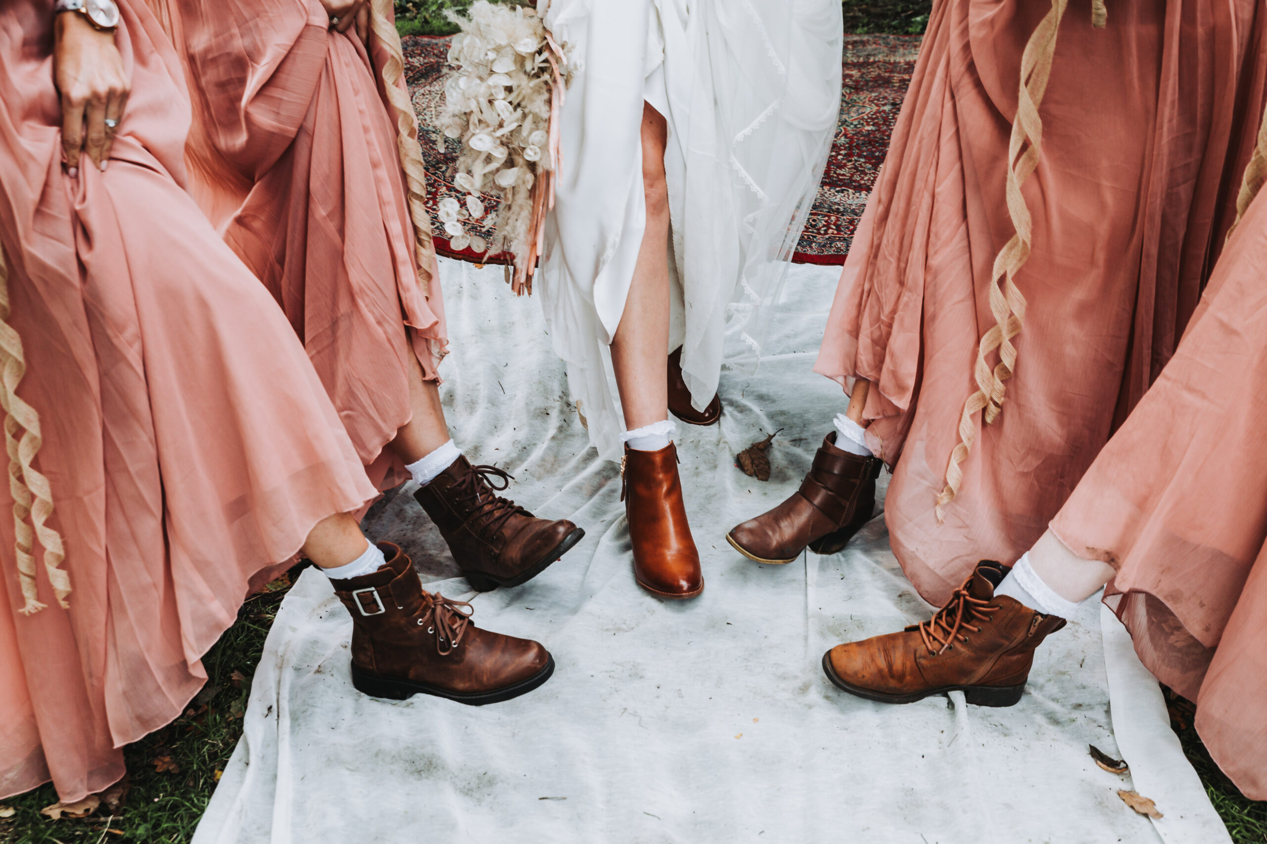 matching bridal party boots