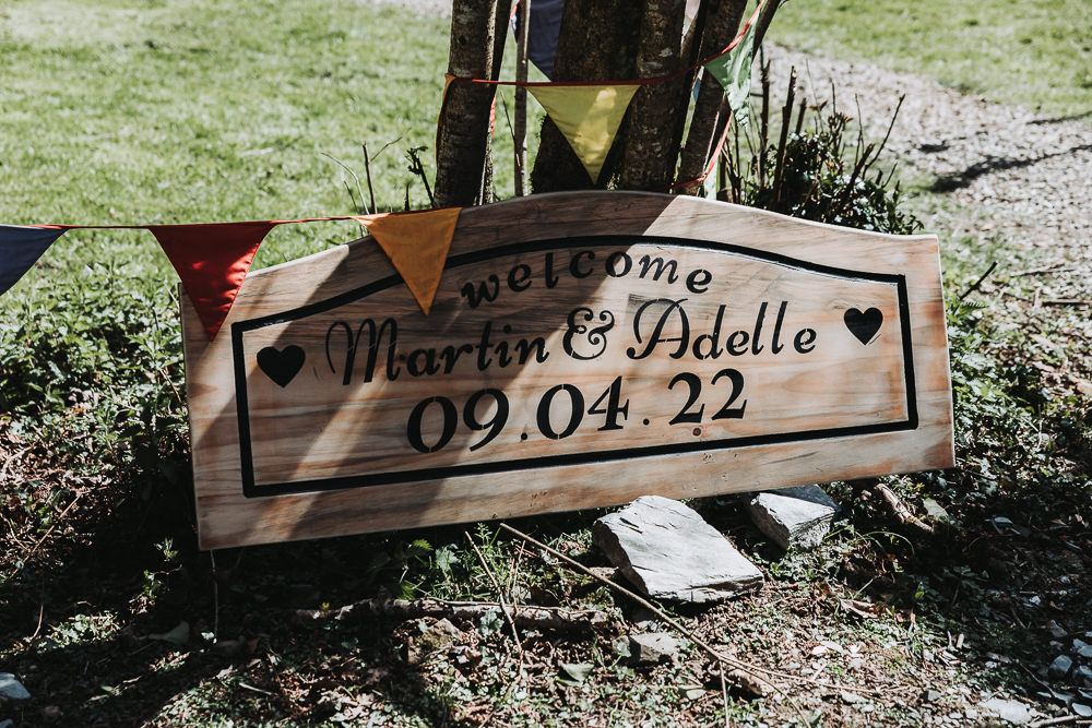couples wedding sign