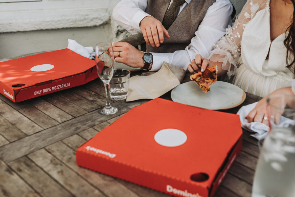leftover dominoes on wedding day