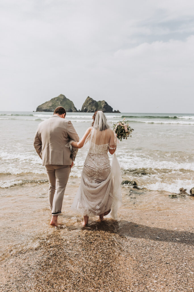 married couple at holywell bay