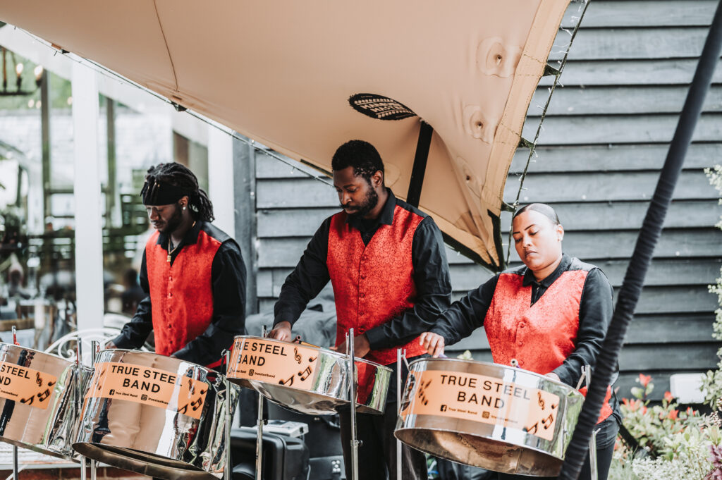 steel band at kimbridge barn