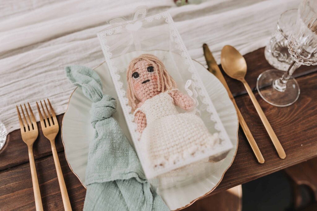 crocheted bride character