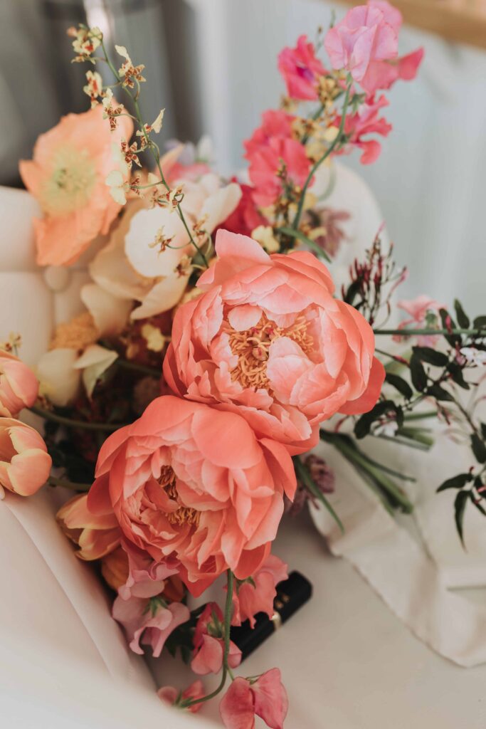 bridal bouquet at the green cornwall