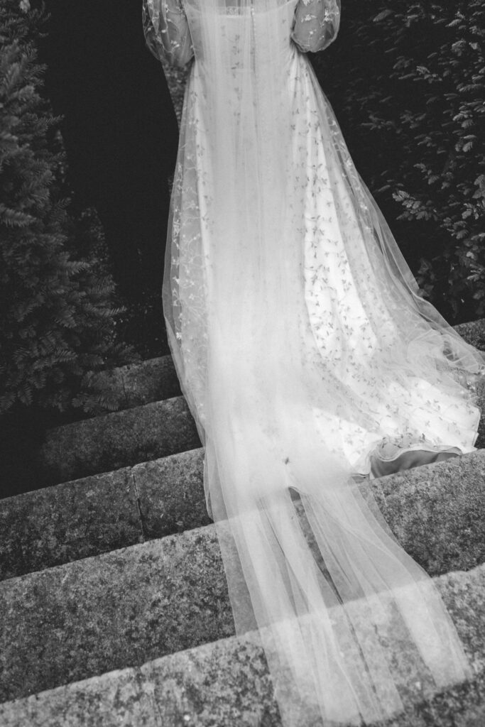 bride dress at combe lodge