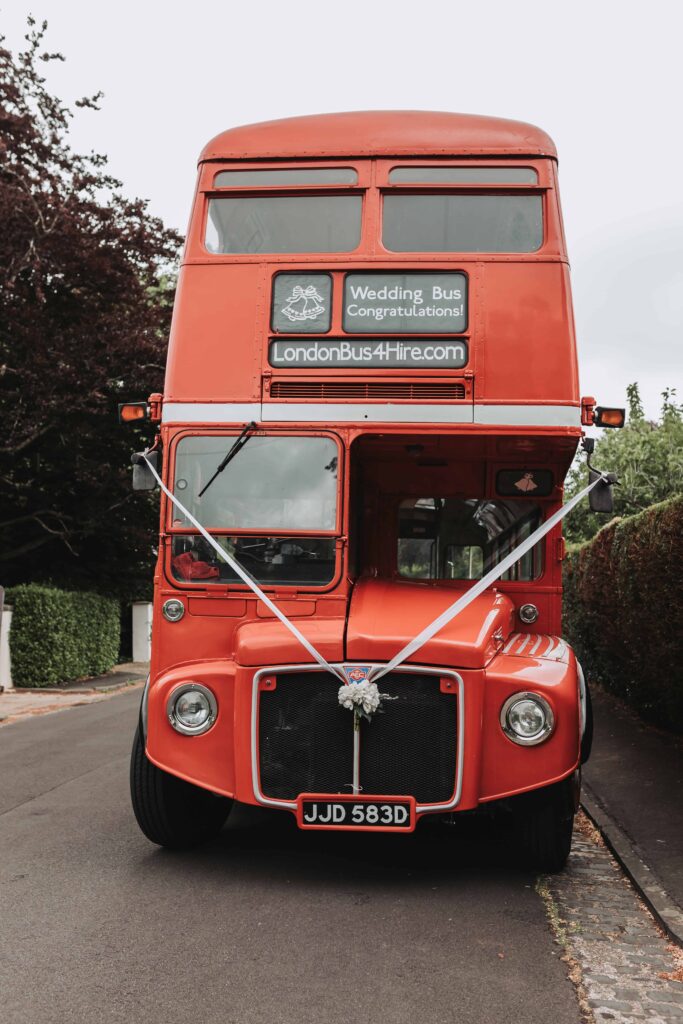 london red bus wedding transport for bristol wedding