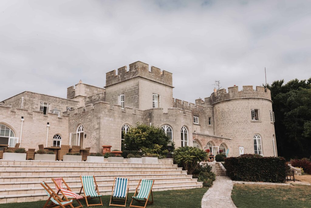 rear view of pennsylvania castle estate