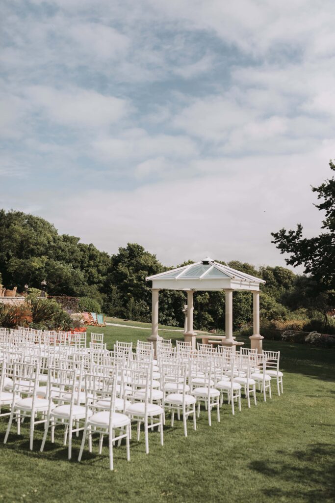 outdoor ceremony locations at pennsylvania castle estate