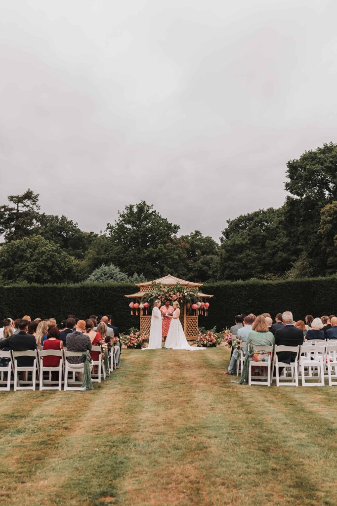 queer wedding ceremony at wadhurst castle