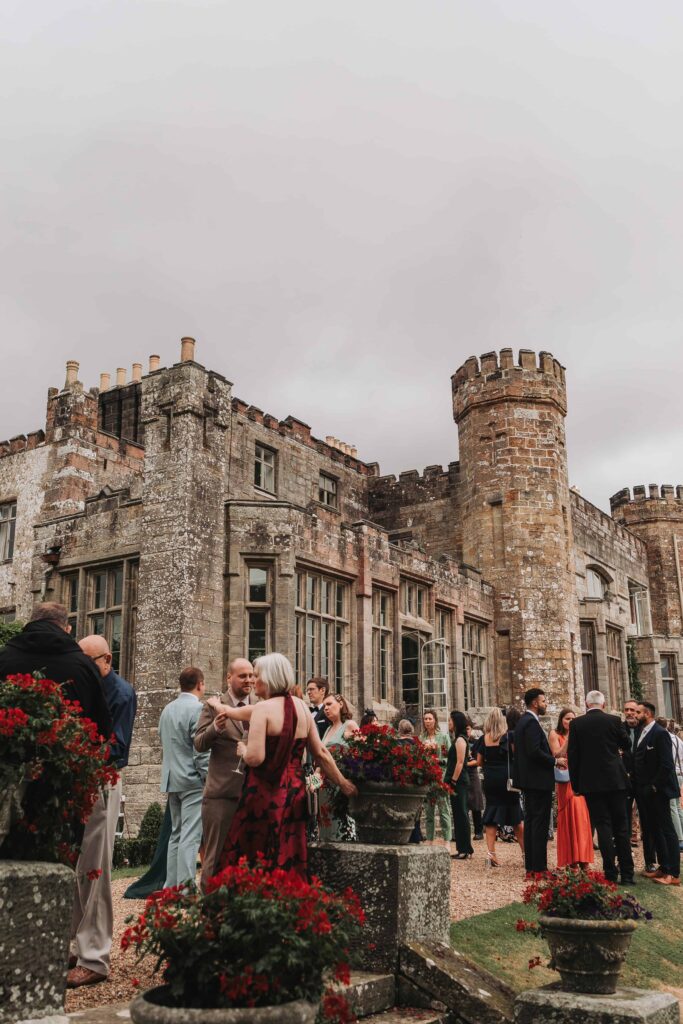 cocktail hour at wadhurst castle wedding