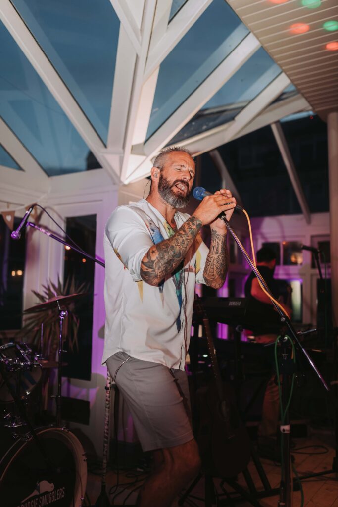 singer at cornwall lgbtq+ wedding