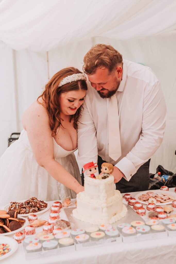 cake cutting at in marquee