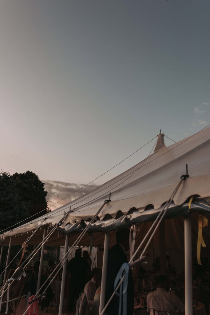sunset at norfolk garden wedding
