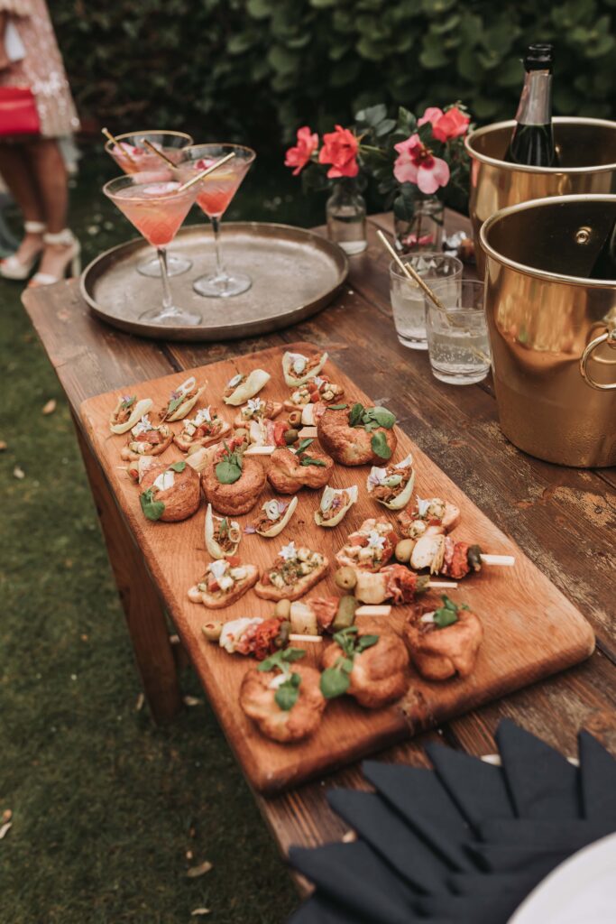 canapes at treseren in cornwall