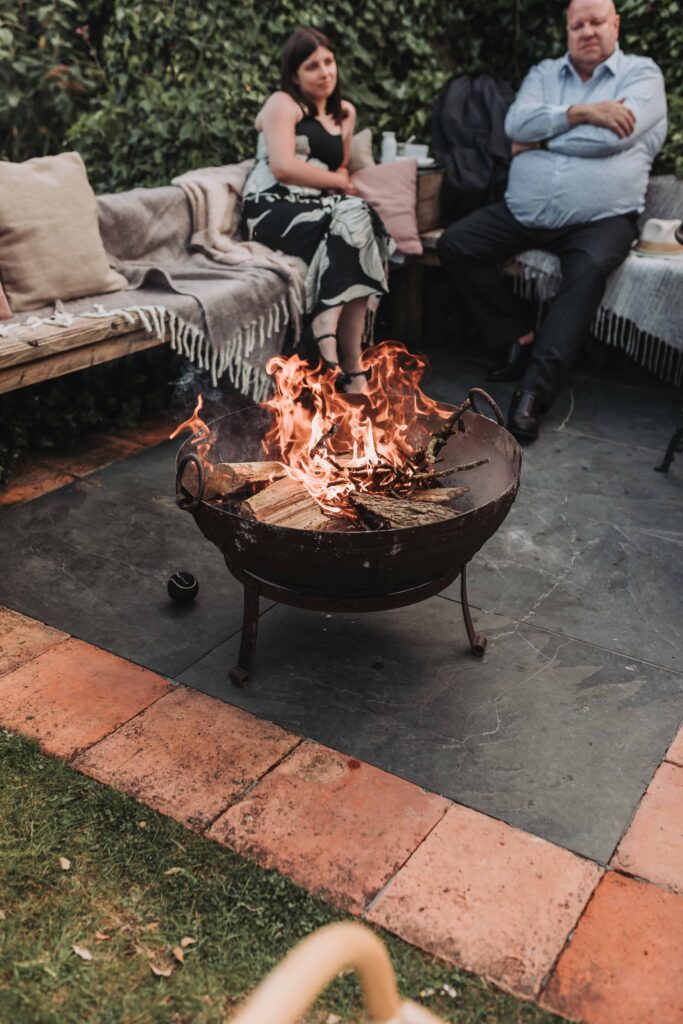 firepit at treseren wedding