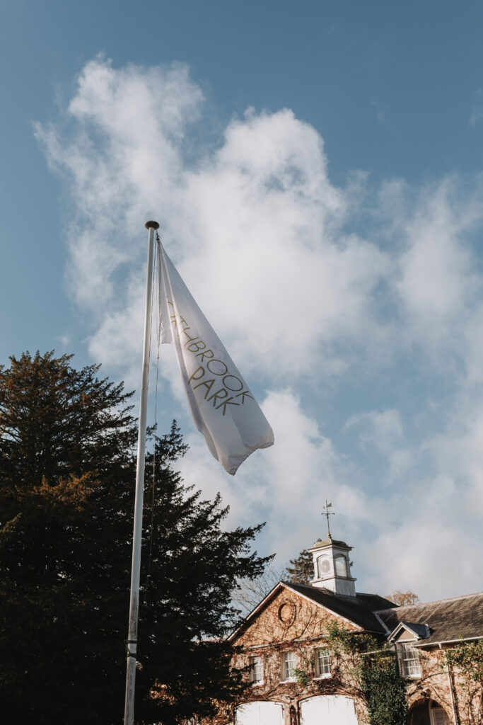 northbrook park flag with blue sky