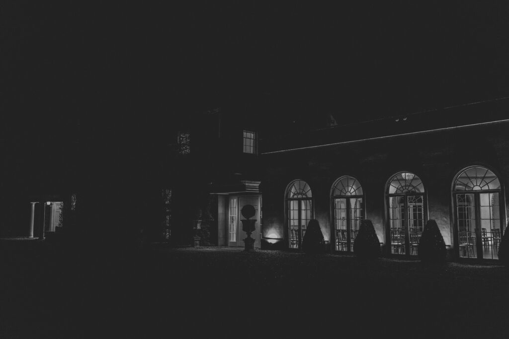 outside nothbrook park in the dark