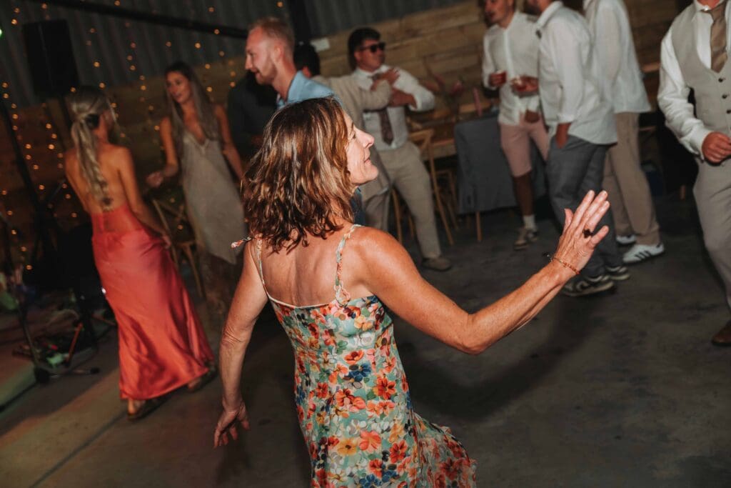 woman dancing at festival wedding